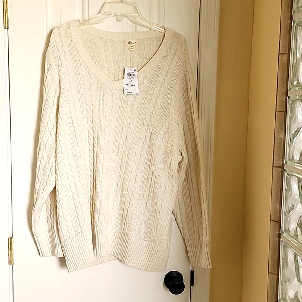 White Long Sleeve Sweater